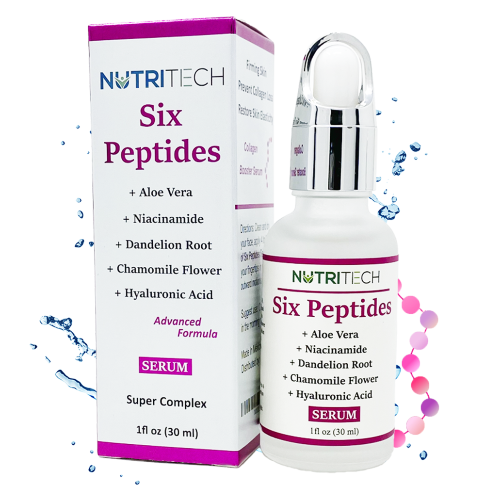 Suero de Seis Péptidos con Niacinamida, Acido Hialuronico y Aloe Vera