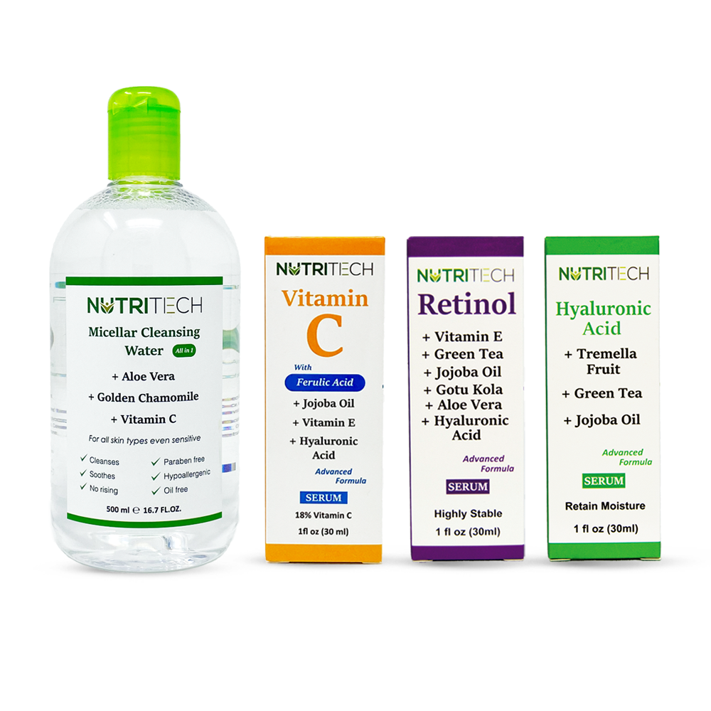 Kit de sueros faciales anti envejecimiento + Agua Micelar
